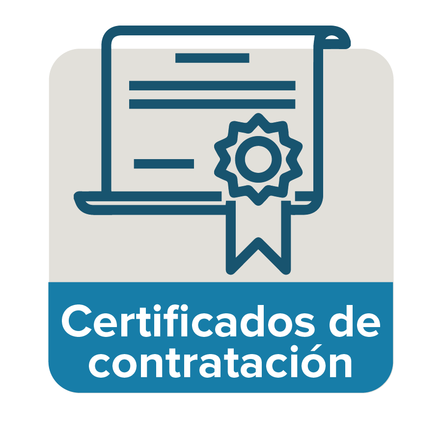 Certificados de contratación