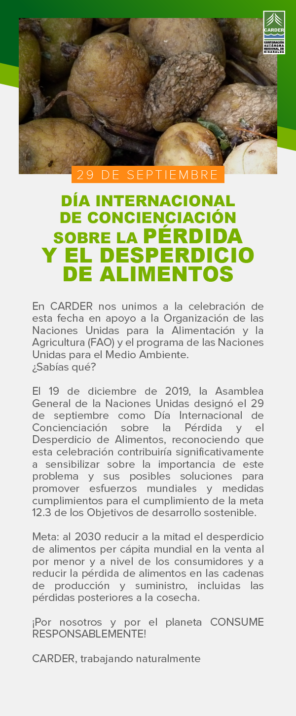 Día Internacional de Concienciación sobre la Pérdida y el Desperdicio de Alimentos.