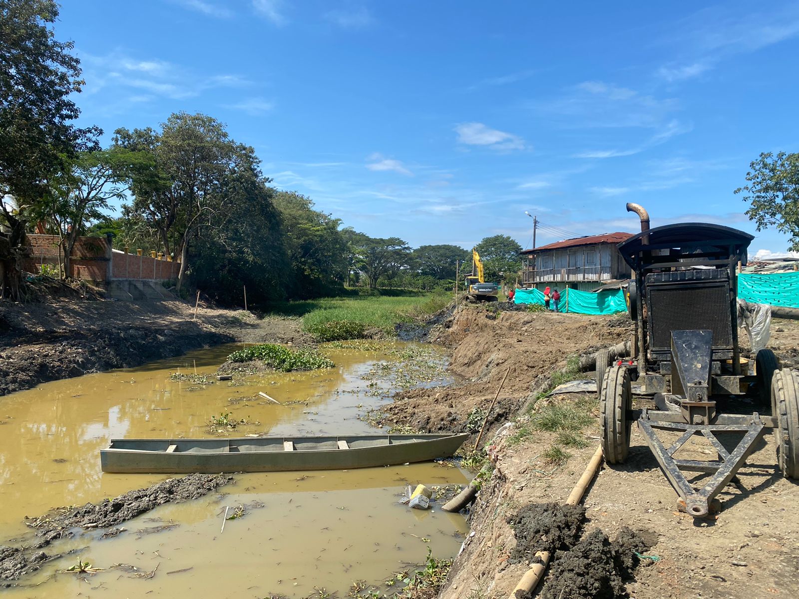 La CARDER avanza con obras de mitigación en la Virginia para enfrentar el Fenómeno de La Niña