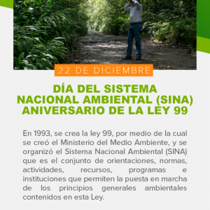 Día del Sistema Nacional Ambiental (Sina) - Aniversario de la Ley 99