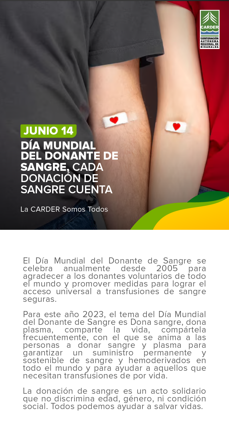 Día Mundial del Donante de Sangre