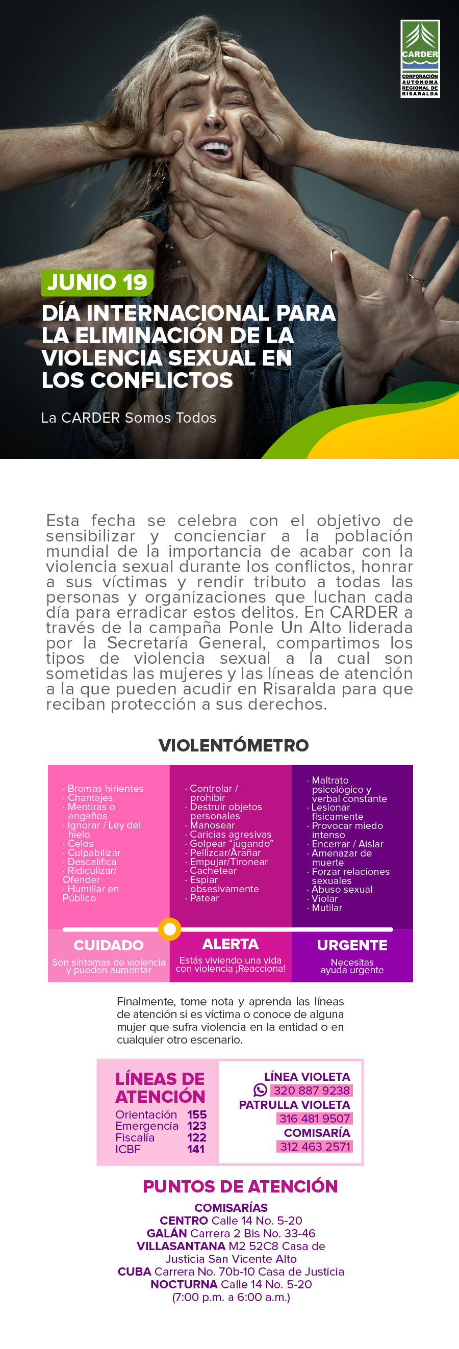 Día Internacional para la Eliminación de la Violencia Sexual en los Conflictos