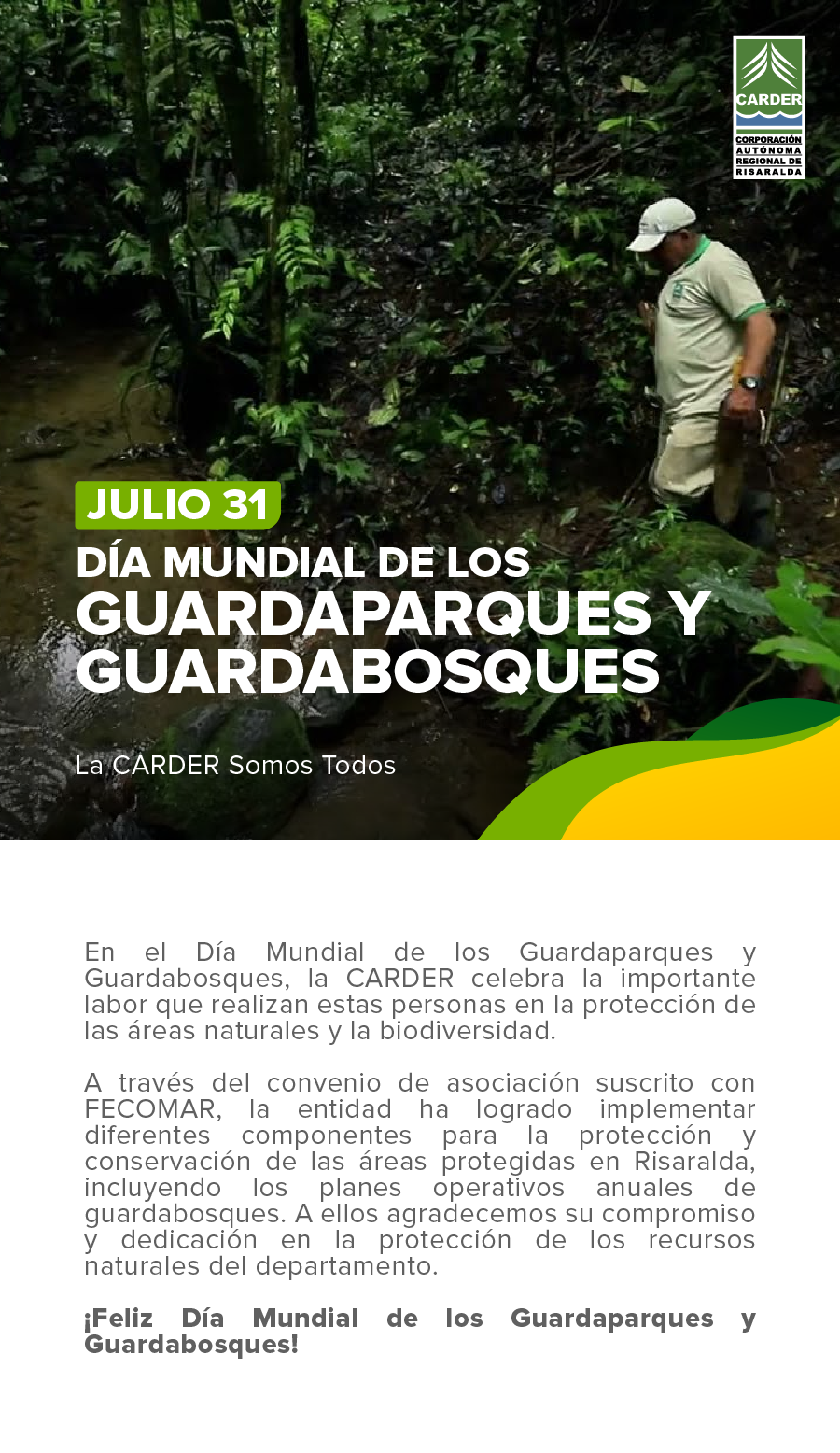 Día Mundial de los Guardaparques y Guardabosques. – CARDER