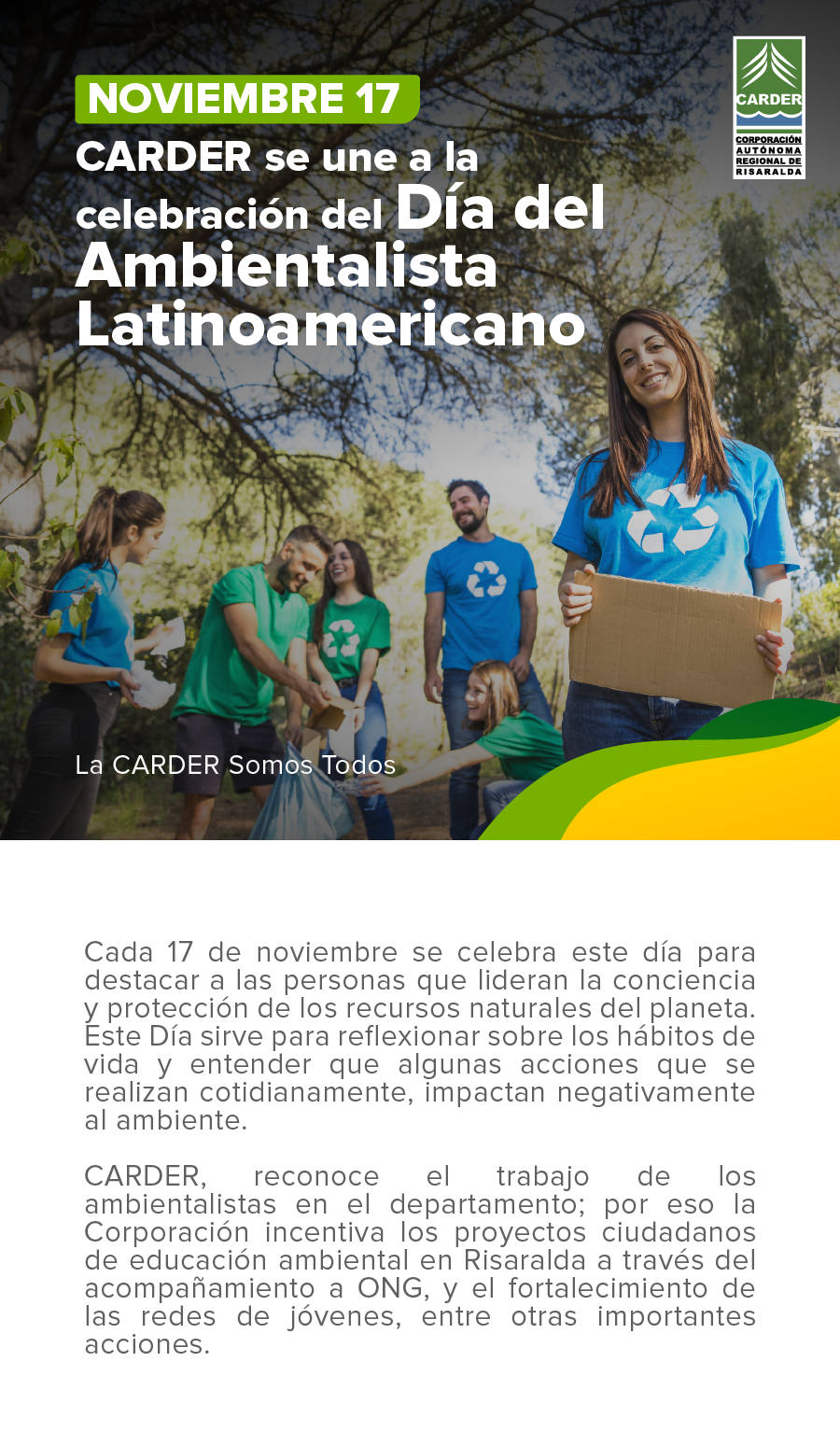 Día del Ambientalista Latinoamericano.