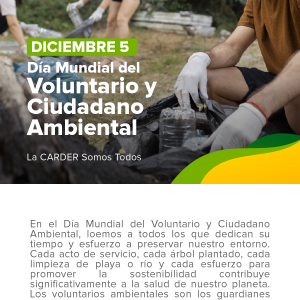 Día Mundial del Voluntario y Ciudadano Ambiental
