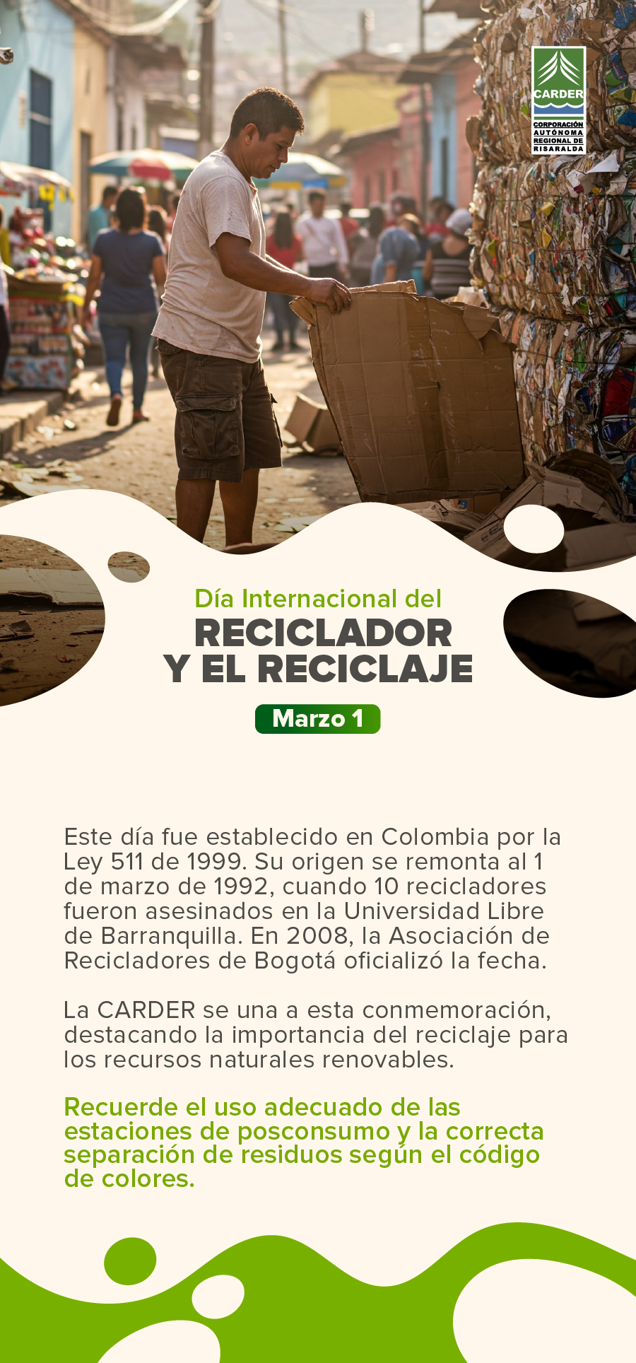 Día Nacional del Reciclador y del Reciclaje