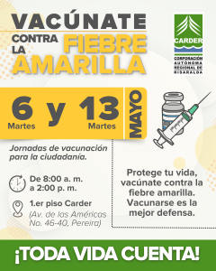 La CARDER invita a la ciudadanía a jornadas de vacunación contra la fiebre amarilla
