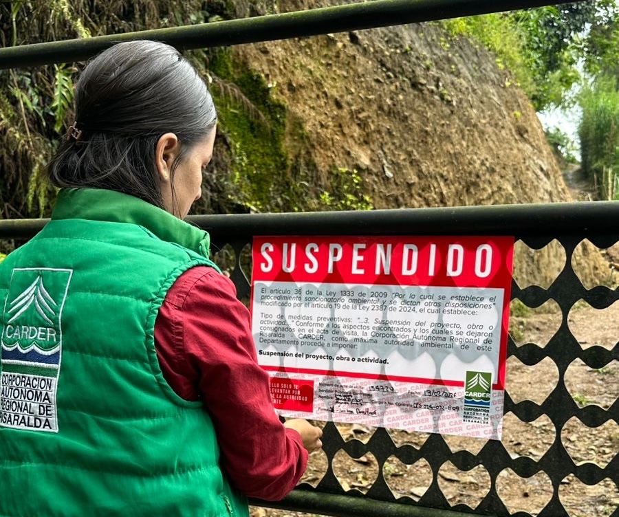 La CARDER suspendió intervención ilegal en la vereda Filo Bonito, Dosquebradas