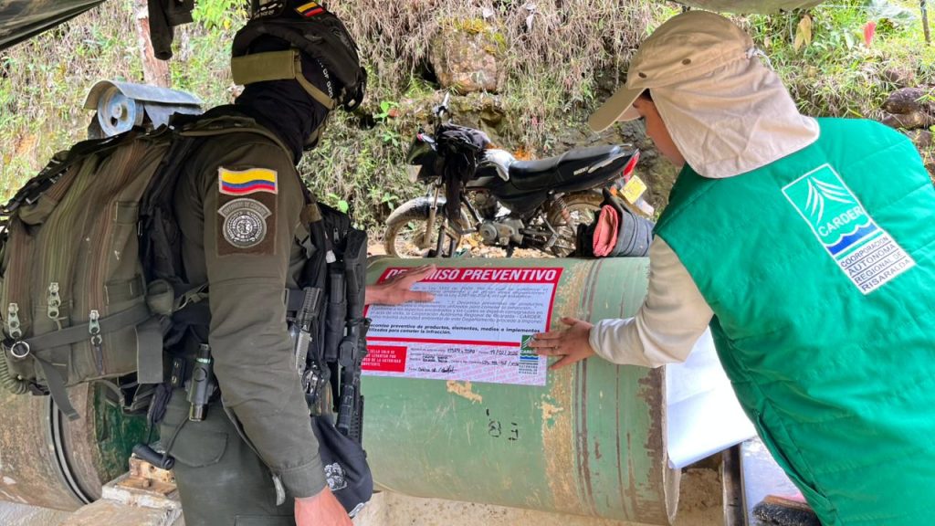 La CARDER atendió dos nuevos casos de minería ilegal en Quinchía y Guática